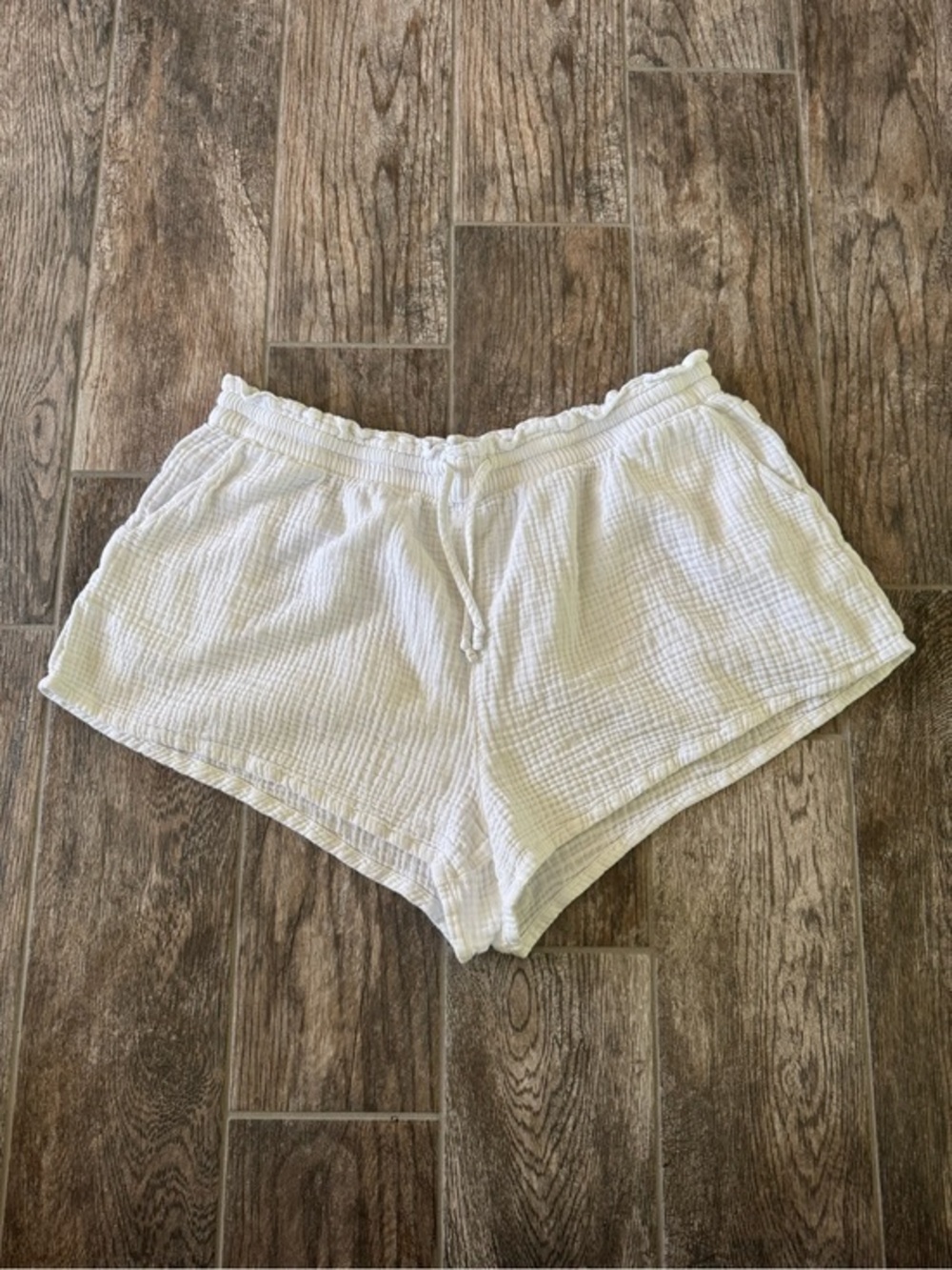 UGG Moriah White Cotton Gauze Shorts